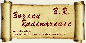 Božica Radinarević vizit kartica